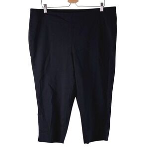 Meera Lane 18W Black Stretch Cropped Ankle Pants Stretch Slim Cut Versatile